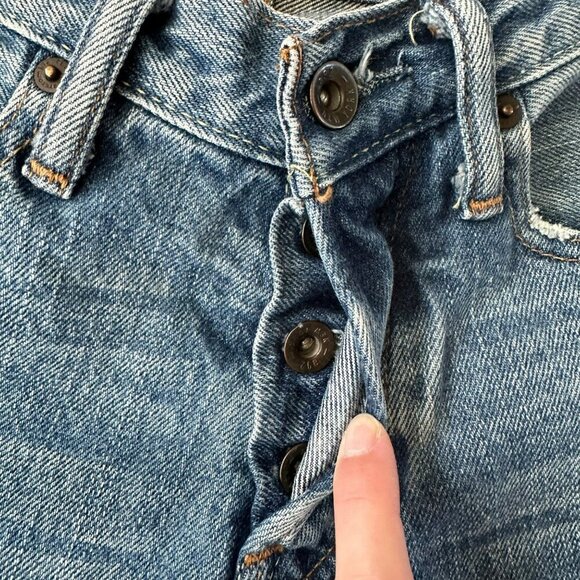 Abercrombie Boys Size 10 Button Fly Classic Fit Denim Jeans in Medium Wash Blue - Picture 8 of 9